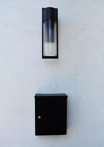 ARCHITECTURAL MAILBOXES 2580B-10 Chelsea Black Locking Wall Mount Mailbox, Medium, Black - Image 5