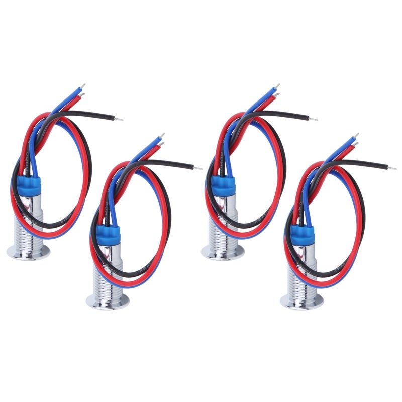 LED Indicator Light: 10000+ Hour Lifespan, Uniform Luminescence - CNC Machined Integrally Formed Metal Shell, Fall-Proof Anti-Collision - Waterproof Dustproof Seal, Flame-Retardant High-Temp Base for - Image 1