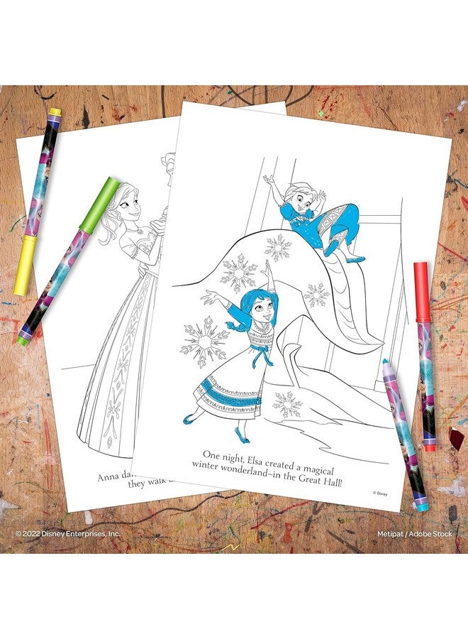 Bendon Disney Frozen Markers Fine-Tip | Frozen Coloring Art Set | Frozen-Themed Markers | Frozen Fine Tip Washable Markers | Elsa & Anna Activity Marker Set | 12 Count | Multicolor | Officially Licensed - Image 4