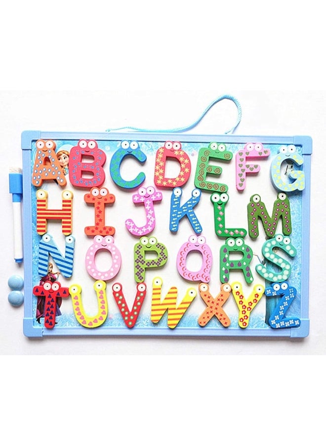 PENTA ANGEL PENTA ANGEL 26Pcs Wooden Magnets Fridge Letters Wood Large Magnetic Refrigerator ABC Alphabet Cute Spelling Learning Game Toys for Kids Baby Girls Boys Toddler Preschool Educational  - Image 4