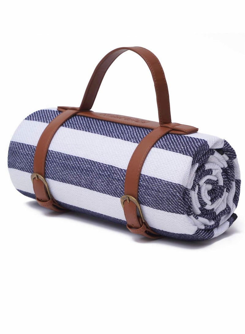 SYOSI Picnic Blanket Beach Blanket Outdoor Blanket Large Pu Portable Picnic Mat 59''x79'' Waterproof Picnic Blanket - 3 Layered Foldable Outdoor Picnic Mat Perfect for Park, Beach, Grass/Water Resistant  - Image 1