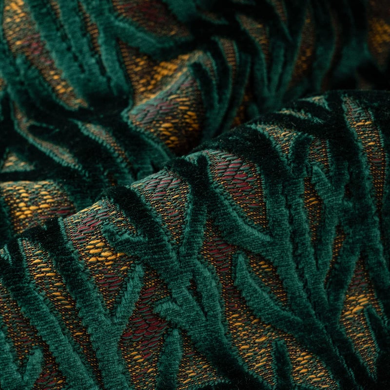 Yangest Green Throw Pillow Cover Velvet Cushion Cover Branches Rectangular Pillowcase for Sofa Couch Bedroom Living Room, 12x20 Inch - Image 3