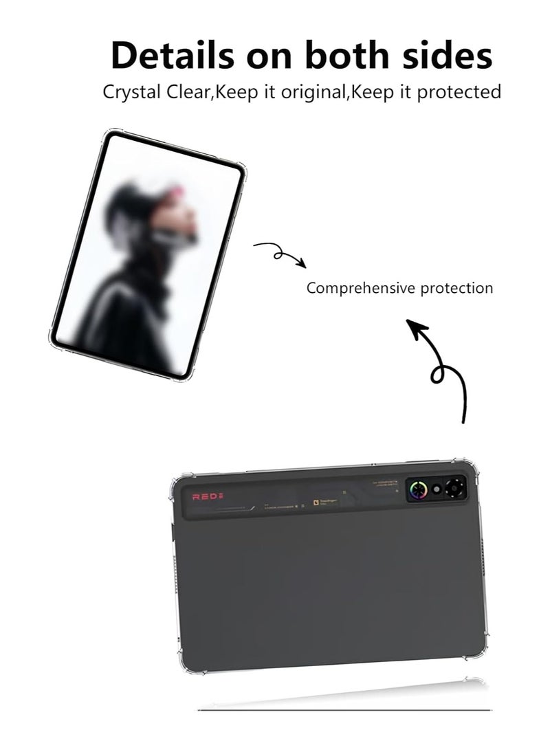 general Redmagic Astra 2025 9.06-inch Gaming Tablet Transparent Protective Case Slim Lightweight TPU Case Flexible, Soft, Scratch-Resistant - Image 4