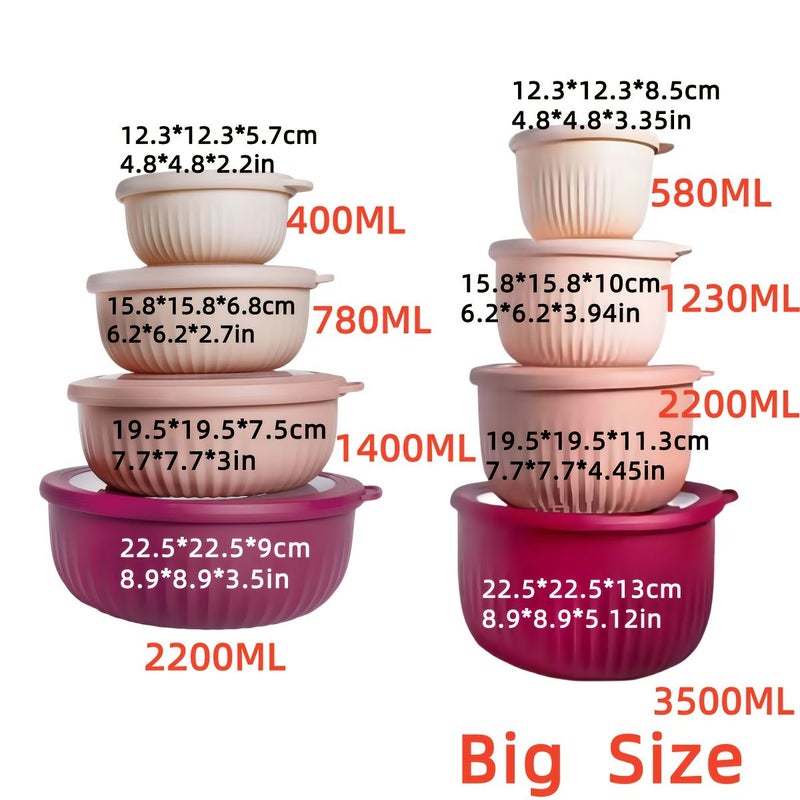 4pcs Set Large Capacity Blue Refrigerator Storage Containers Multi Purpose Fresh Keeping Boxes For Meat Vegetables And Eggs Four Different Sizes Food Grade Material Strong Sealing - Image 3