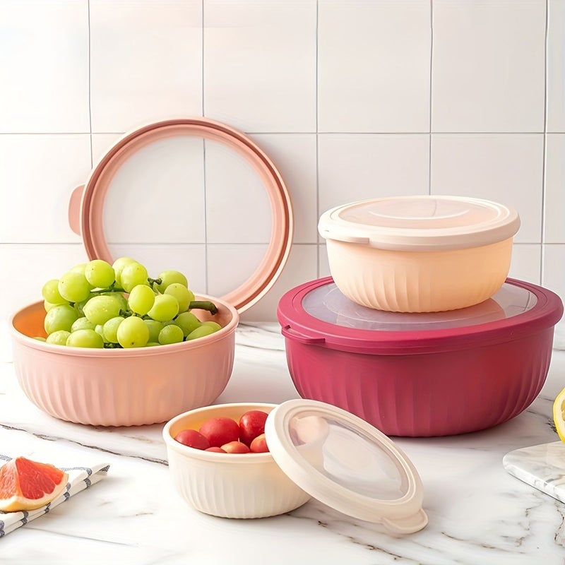 4pcs Set Large Capacity Blue Refrigerator Storage Containers Multi Purpose Fresh Keeping Boxes For Meat Vegetables And Eggs Four Different Sizes Food Grade Material Strong Sealing - Image 1