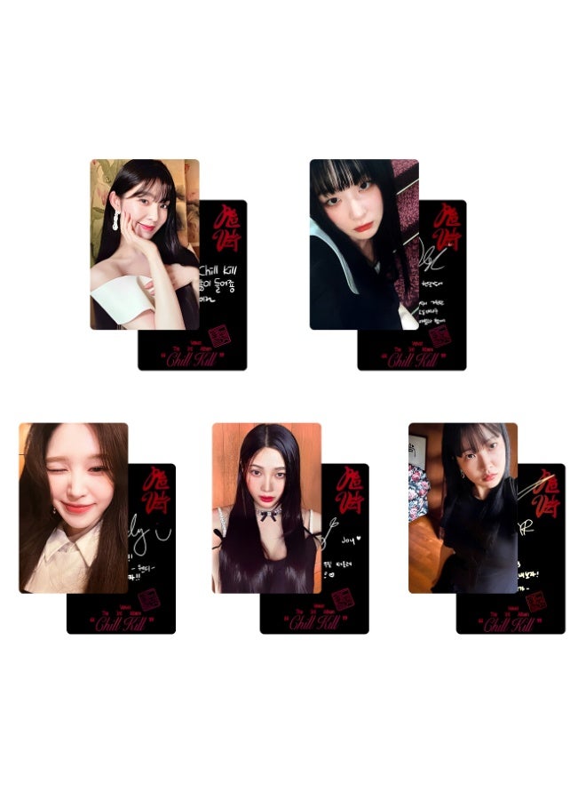 NIBEMINENT 5 Pcs Kpop Red Velvet - Chill Kill Lomo Cards Card For Fans Collection Gifts - Image 1