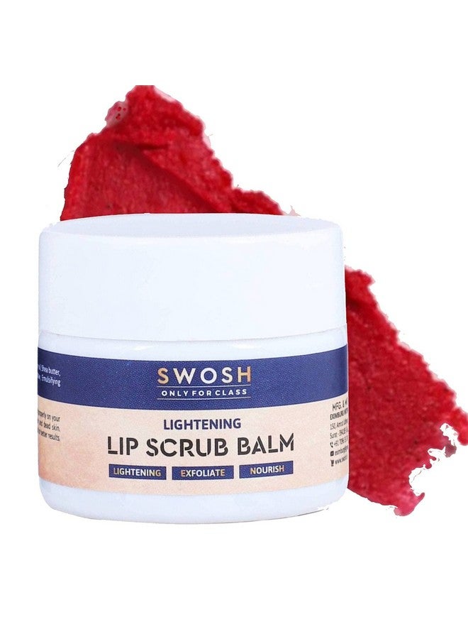 SWOSH Lip Scrub For Dark Lips To Lighten Pink For Women And Men For Pigmented Lips 20 Gram | Lip Brightening And Lightening Scrub For Dark Lips Dull Dry And Chapped Lips Enriched With Beeswax(Honey) - Image 1