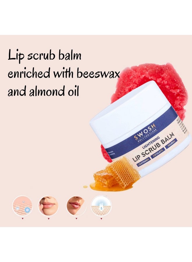 SWOSH Lip Scrub For Dark Lips To Lighten Pink For Women And Men For Pigmented Lips 20 Gram | Lip Brightening And Lightening Scrub For Dark Lips Dull Dry And Chapped Lips Enriched With Beeswax(Honey) - Image 4