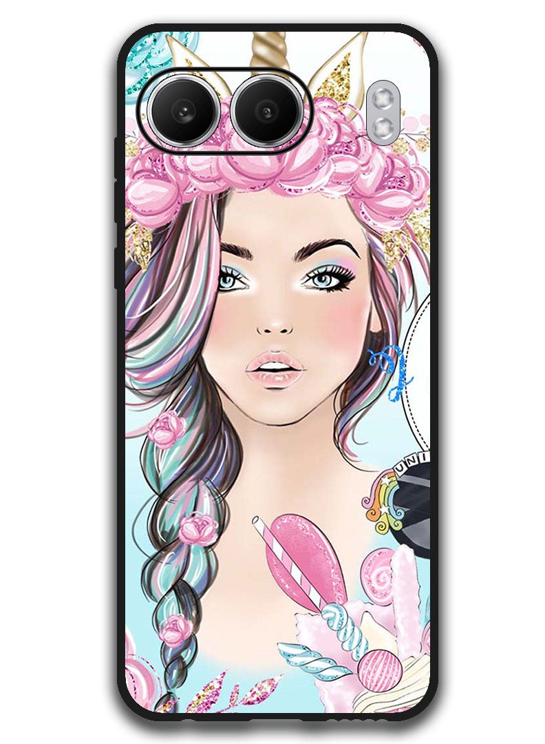 Theodor Protective Case Anti Scratch Shock Proof Bumper Cover For OnePlus Nord 4 Unicorn Girl - Image 1