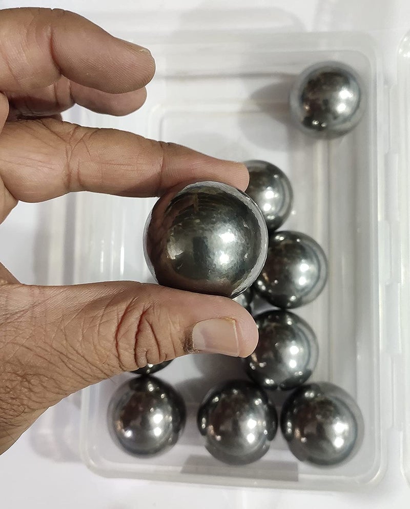 OMX Steel Bearing Ball, No Holes, Weight of 1 Ball is 111 Gram, Silver Full Solid Iron Balls (30 MM, 2 PC) - Image 3