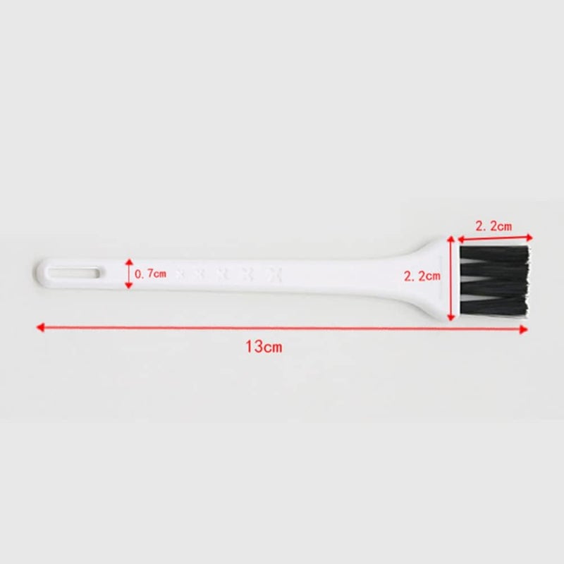 comfrt Anti Static Nylon Brush Keyboard Brush, Plastic Handle with Hole Multipurpose Mini White Brush Cleaner for Computer Keyboard Small Spaces - Image 1