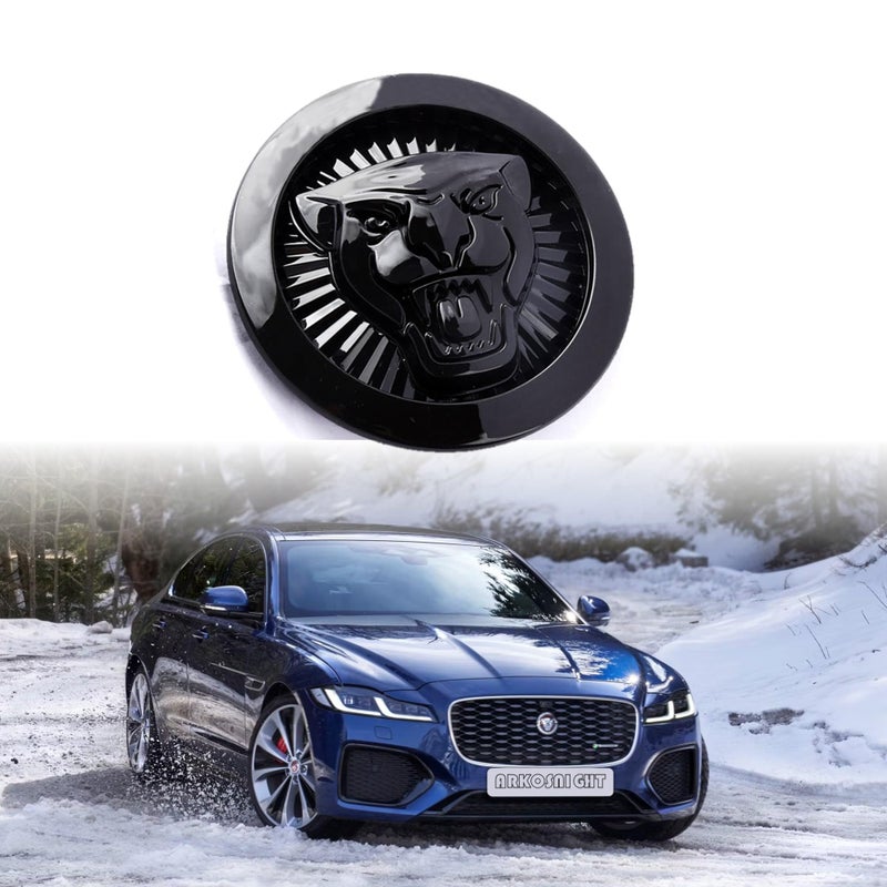 ARKOSKNIGHT Emblem Compatible with XE XF XJ FType FPACE Front Center Grille Emblem 338inch Car Badge Emblem Front Emblem Black