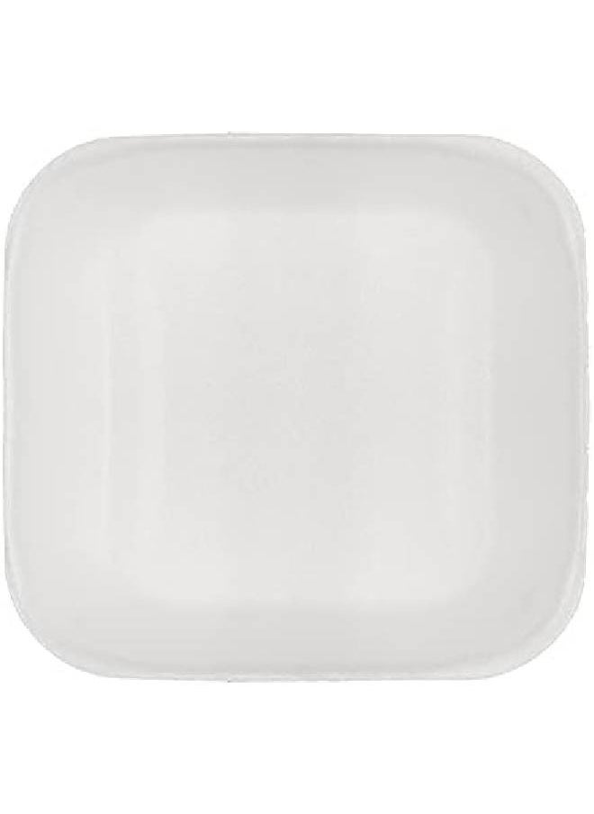 Generic - Foam Plates 1/8 Kg White Rectangular Foam Plates - Single Use (20) - Image 1