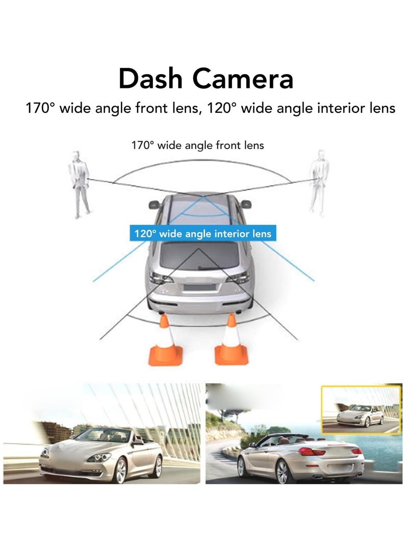 Generic - HD Driving Recorder, 1080p Car Camera With Motion Detection, Durable Wide Angle Dash Camera, Parking Monitor Camera With Loop Recording, (Three Lens Plus 32G Card) - Image 1