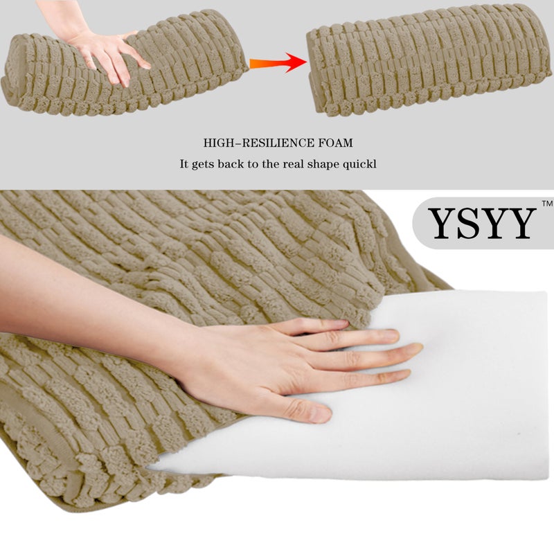 YSYY Memory Foam Headrest Pillow for Neck Pain Relief & Cervical Support - Ergonomic Neck Cushion for Office Chair, Car, Recliner, Sofa - Breathable & Pressure Relief(Khaki, 17" W x 2.7" D) - Image 5