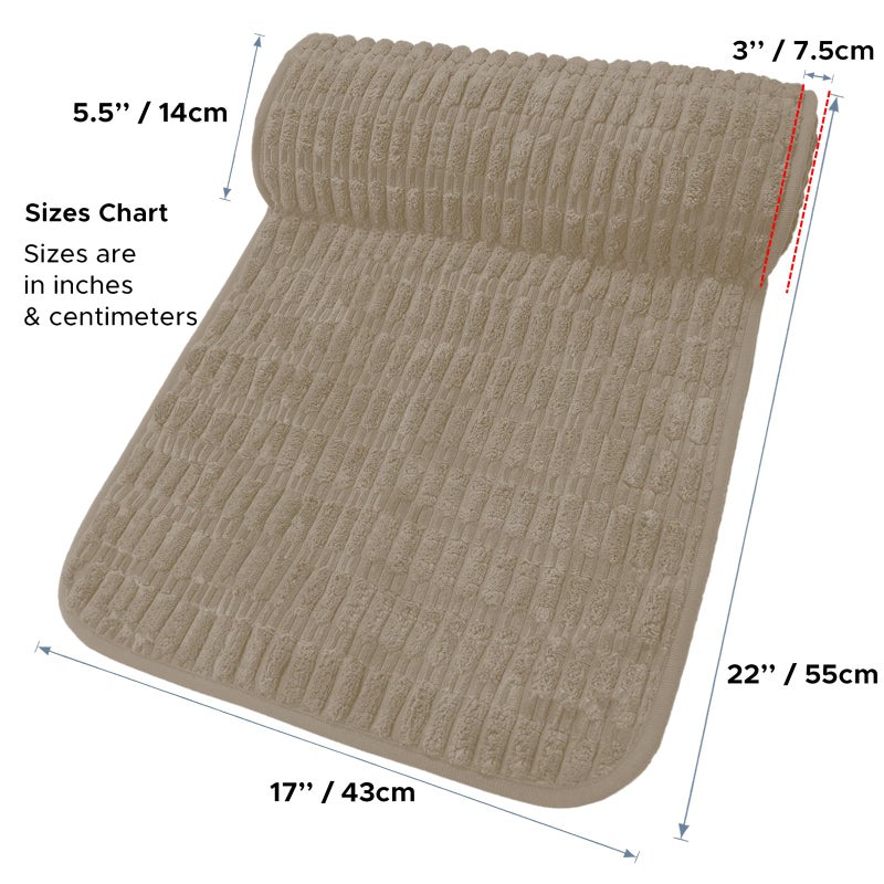 YSYY Memory Foam Headrest Pillow for Neck Pain Relief & Cervical Support - Ergonomic Neck Cushion for Office Chair, Car, Recliner, Sofa - Breathable & Pressure Relief(Khaki, 17" W x 2.7" D) - Image 4