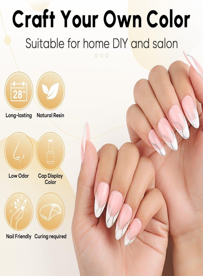 Nicedeco Gel Polish Nail Art Liner Gel 2 Colors, Hema Free, Cruelty Free, Vegan, Metallic Nail Design for Chrome French Manicure - Image 5
