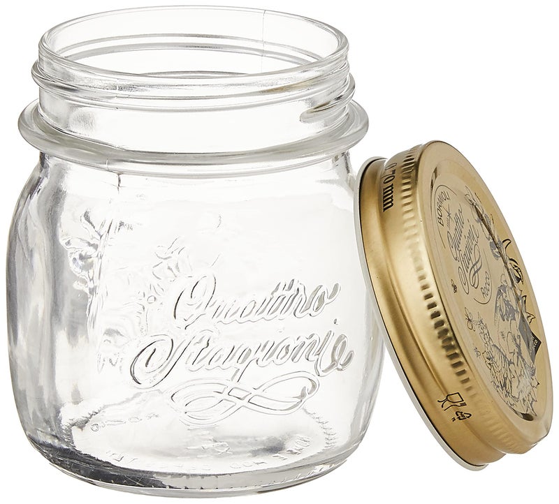 Bormioli Rocco Quattro Stagioni Clear Airtight Mason Jar, 8.5 Oz. Made from Food Safe Durable Glass, Made in Italy. - Image 3