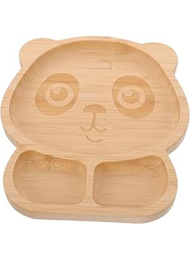 Panda Design Divided Plate Set With Fork Spoon And Bib For Safe Mealtime Fun - Image 1