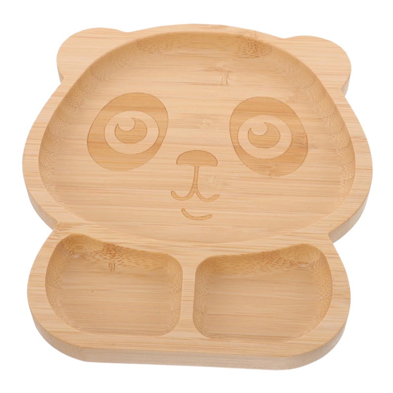 Panda Design Divided Plate Set With Fork Spoon And Bib For Safe Mealtime Fun - Image 2