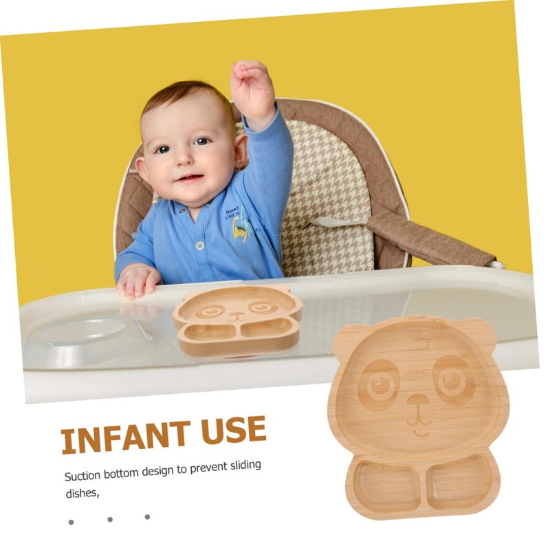 Panda Design Divided Plate Set With Fork Spoon And Bib For Safe Mealtime Fun - Image 5
