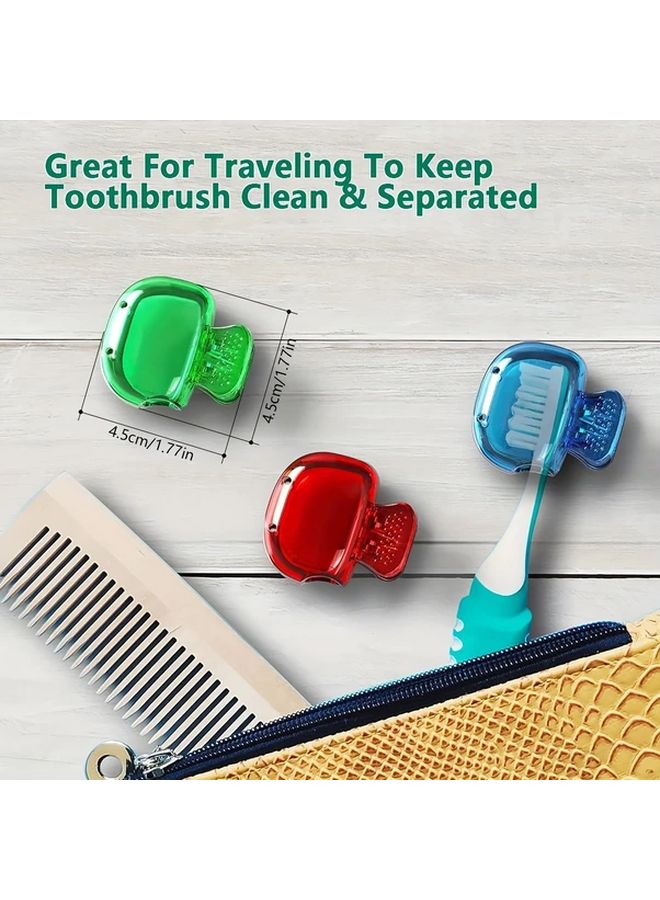 Reusable Toothbrush Head Covers Blue Green Red Grey Travel Protection for Various Sizes - Image 4