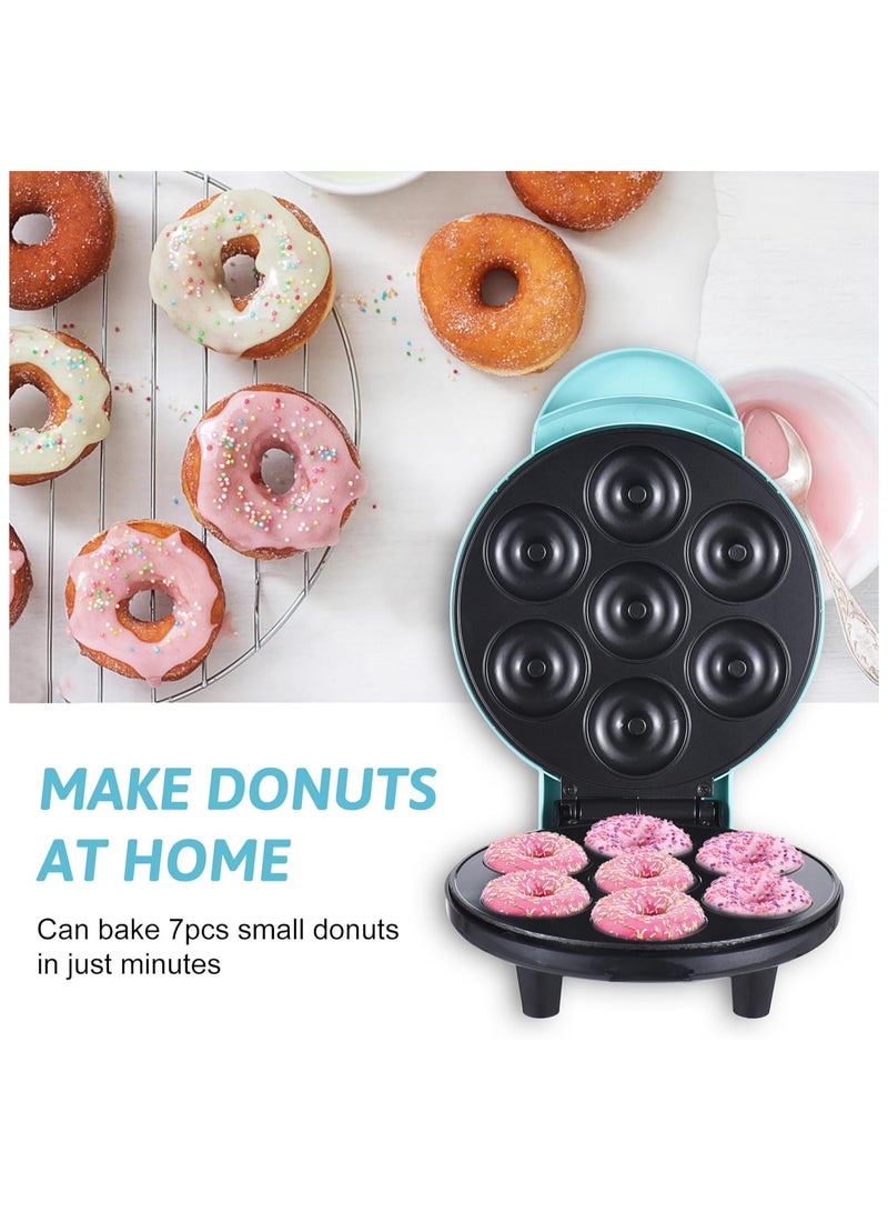 Mini Donut Maker Machine Makes 7 Doughnuts 650W Double-sided Heating Non-stick Coating Electric Donut Maker Machine for Kid-Friendly Breakfast Dessert Snack Perfect for Family Party Cake  - Image 2