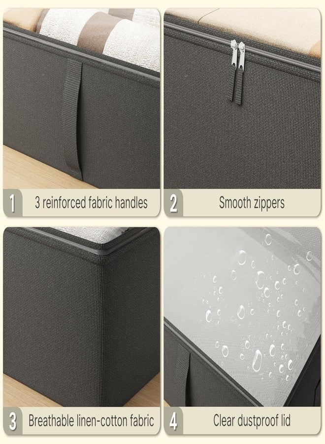 TidyCorner 2-Pack Under Bed Storage Containers, 8 Inches Tall Underbed Clothes Storage Organizer Bin with Sturdy Sidewalls/Bottom, Under the Bed Storage Bags 2 Storage Bins, Black - Image 5