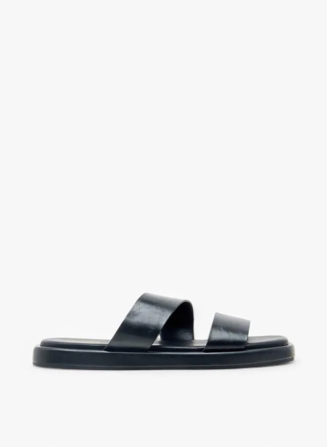 سيليست صنادل نسائية مسطحة سهلة الارتداء بلون سادة