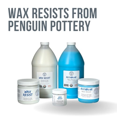 Penguin Pottery Ceramic Wax Resist for Pottery Glaze, Clay Glaze, Slip Clay Use Pottery Wax Resist with Underglazes in Pottery Kiln - Alternative to Latex Resist for Pottery (1/2 Gallon | 1.9 Liters) - Image 3