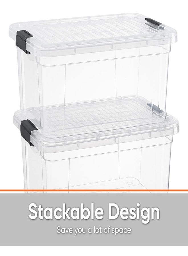 Superio Clear Storage Boxes with Lids, 11 Quart Plastic Container Bins for Organizing, Stackable Crates, BPA Free, Non Toxic, Odor Free, Organizers for Home, Office, School, and Dorm - Image 4