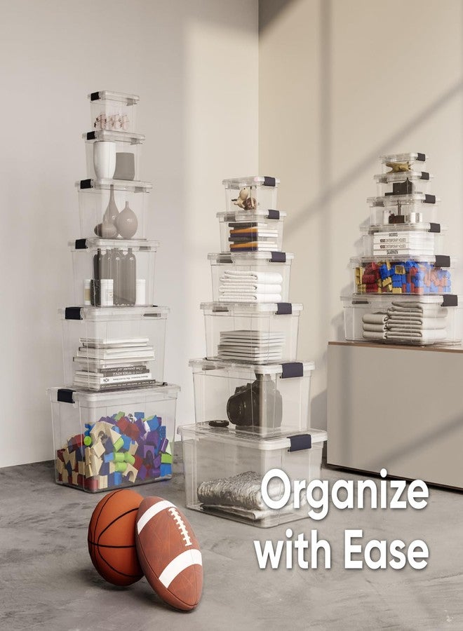 Superio Clear Storage Boxes with Lids, 11 Quart Plastic Container Bins for Organizing, Stackable Crates, BPA Free, Non Toxic, Odor Free, Organizers for Home, Office, School, and Dorm - Image 5