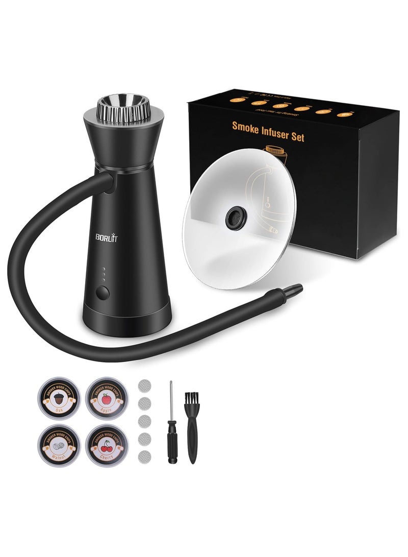 Guintray-bo Cocktail Smoker Kit,Smoking Gun Food Smoker with Cup Lid and 4 Flavors Wood Chips,Handheld Portable Drink and Food Smoker Infuser for Cocktails Meat Drinks BBQ Cheese  - Image 1