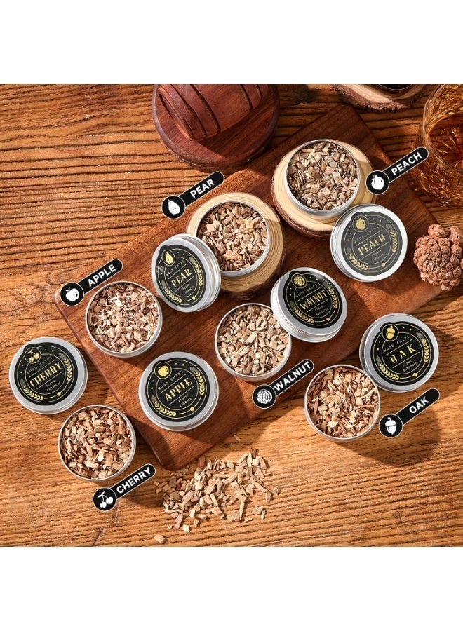 Guintray-bo Whiskey Smoker Kit with Torch - 6 Flavors Wood Chips, 2 Glasses, 2 Ice Ball Molds - Cocktail Smoker Infuser Kit, Old Fashioned Drink Smoker Kit, Birthday Bourbon Whiskey Gifts for Men,Dad(NO Butane) - Image 4