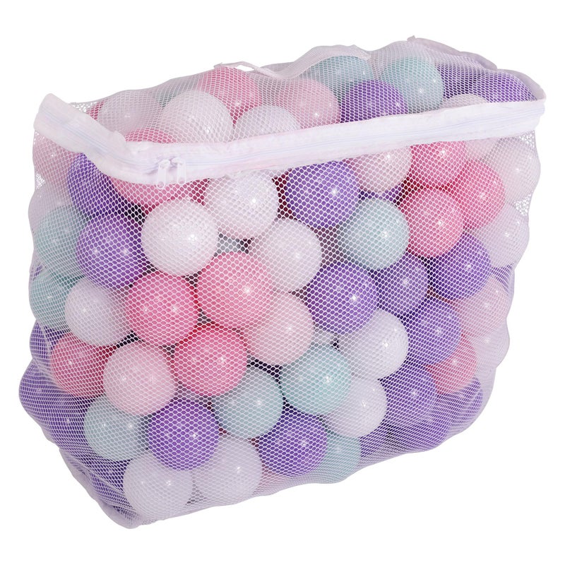 BalanceFrom Play Pit Balls Toy Set for Kids with Mesh Bag Rainbow or Pastel Colors CrushProof Plastic for Ball Pits Playhouses Bounce Houses Pools Tents and Birthday Parties - Image 2