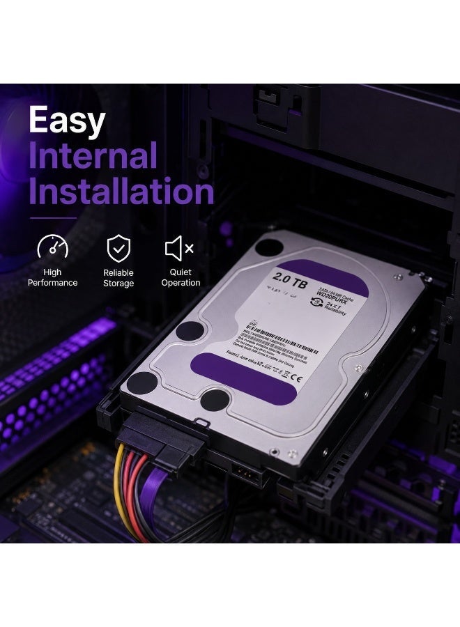 2TB Internal Hard Drive HDD SATA 6Gb/s 64MB Cache 3.5 Inch Desktop PC Storage Drive With Reliable 24/7 Performance - Image 2