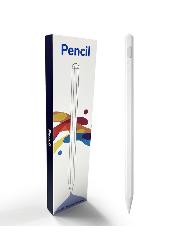 Capacitive Stylus, Multi-Platform Compatible Bluetooth Stylus with Long-Lasting Battery, Replaceable Tips, Type-C Charger for iPad/Android Devices