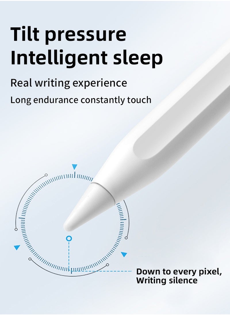 Capacitive Stylus, Multi-Platform Compatible Bluetooth Stylus with Long-Lasting Battery, Replaceable Tips, Type-C Charger for iPad/Android Devices