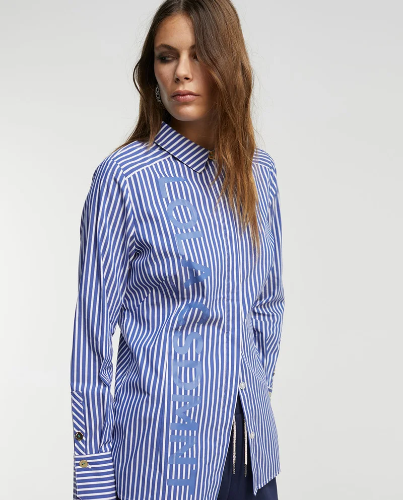 Lola Casademunt Striped shirt with logo