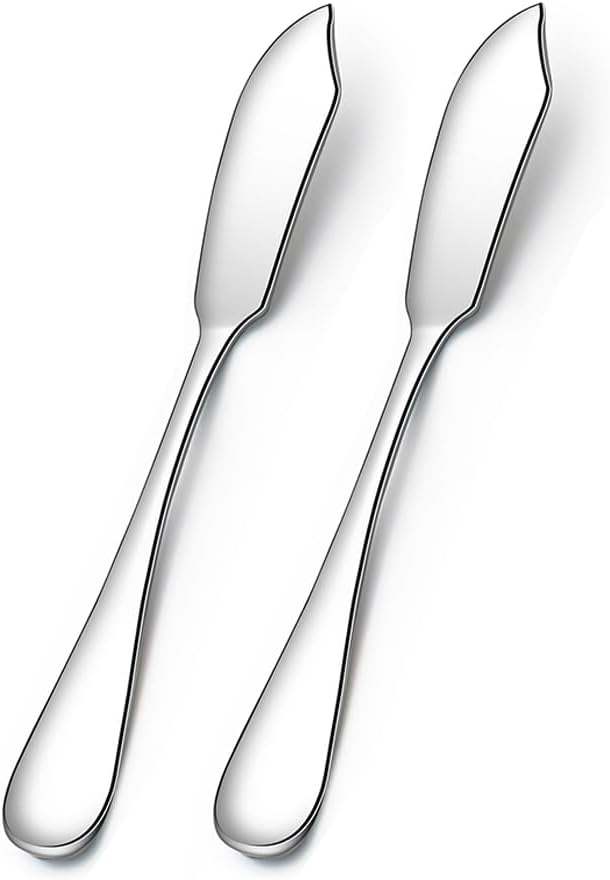 AOOSY Stainless Steel Butter Knives Cheese Knives Butter Spreader for Kitchen Restaurant PartySet of 2 - Image 1