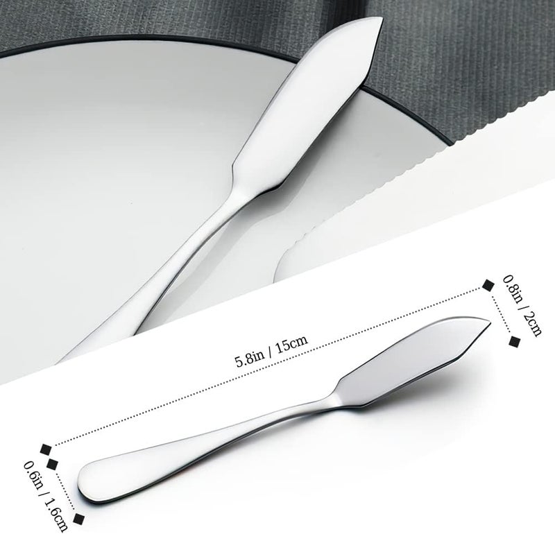 AOOSY Stainless Steel Butter Knives Cheese Knives Butter Spreader for Kitchen Restaurant PartySet of 2 - Image 2