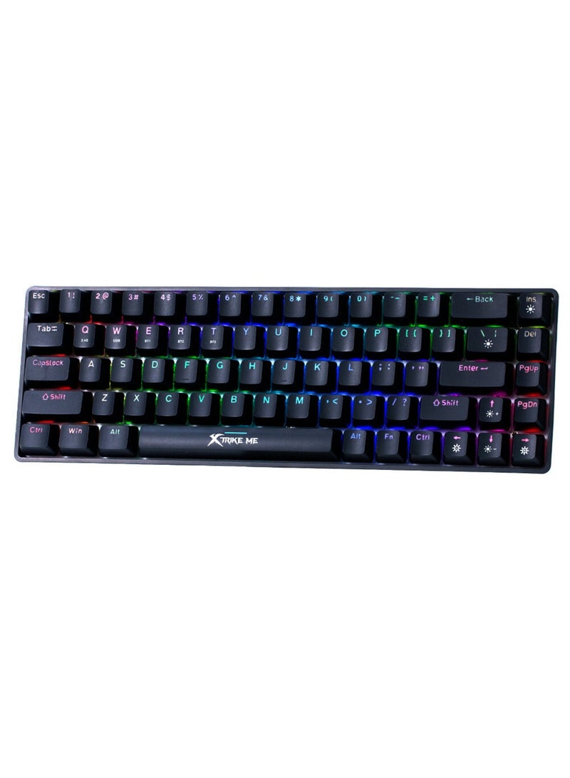 XTRIKE ME GK-994W Tri-mode Gaming Keyboard With RGB Backlight Function Black Body - Image 3