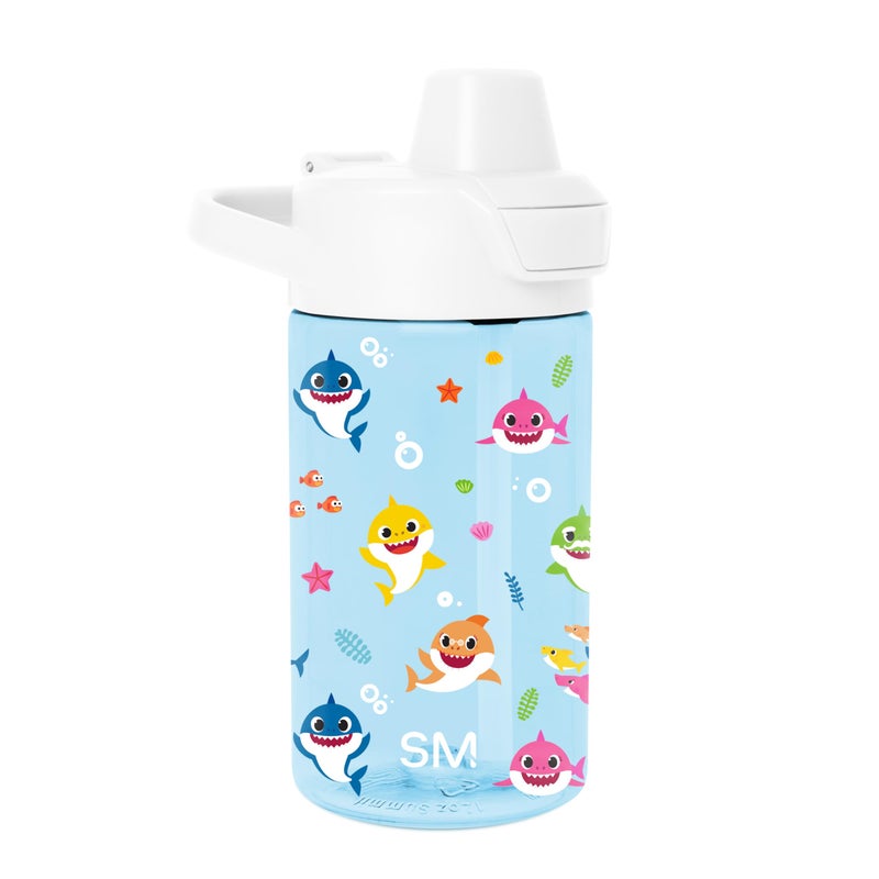 Simple Modern Baby Shark Kids Tritan Plastic Summit Water Bottle | 12 oz BPA-Free Cup with Covered Leak Proof Straw Lid for Boys, Girls, Toddlers | Friends - Image 1