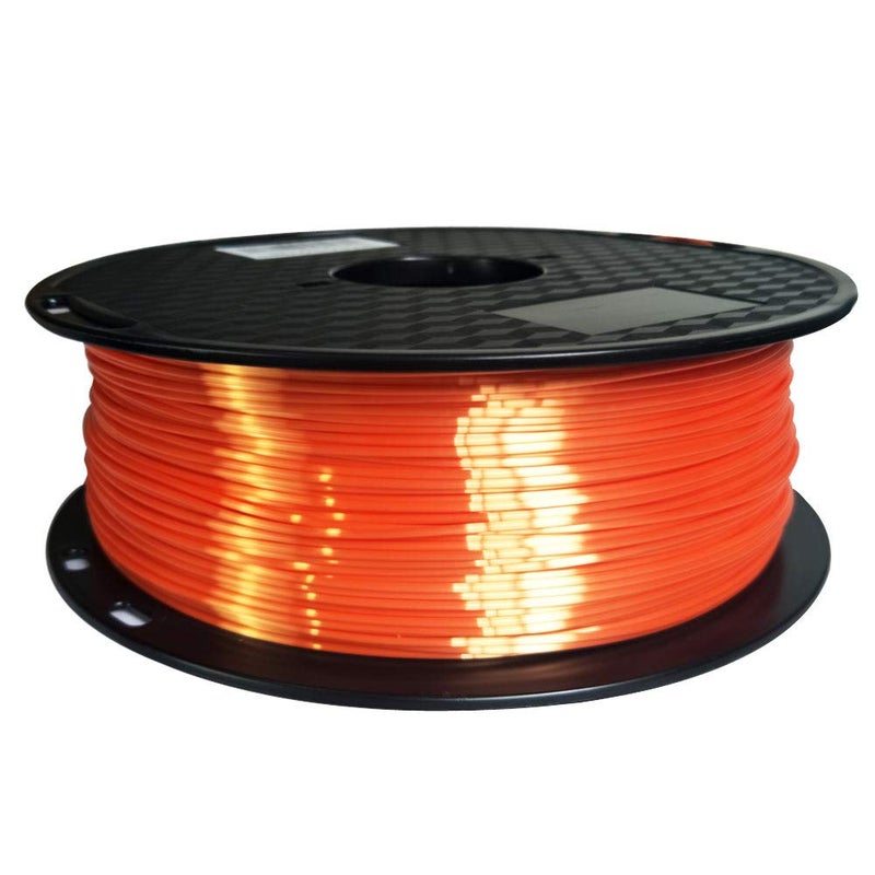 Globally spread simple design Silk Orange PLA Filament 1.75mm 3D Printer Filament 1KG 2.2 LBS Spool 3D Printing Material Shine Silky Shiny Metallic Metal Gold Silver Copper Bronze PLA Filament Flat working surface - Image 2