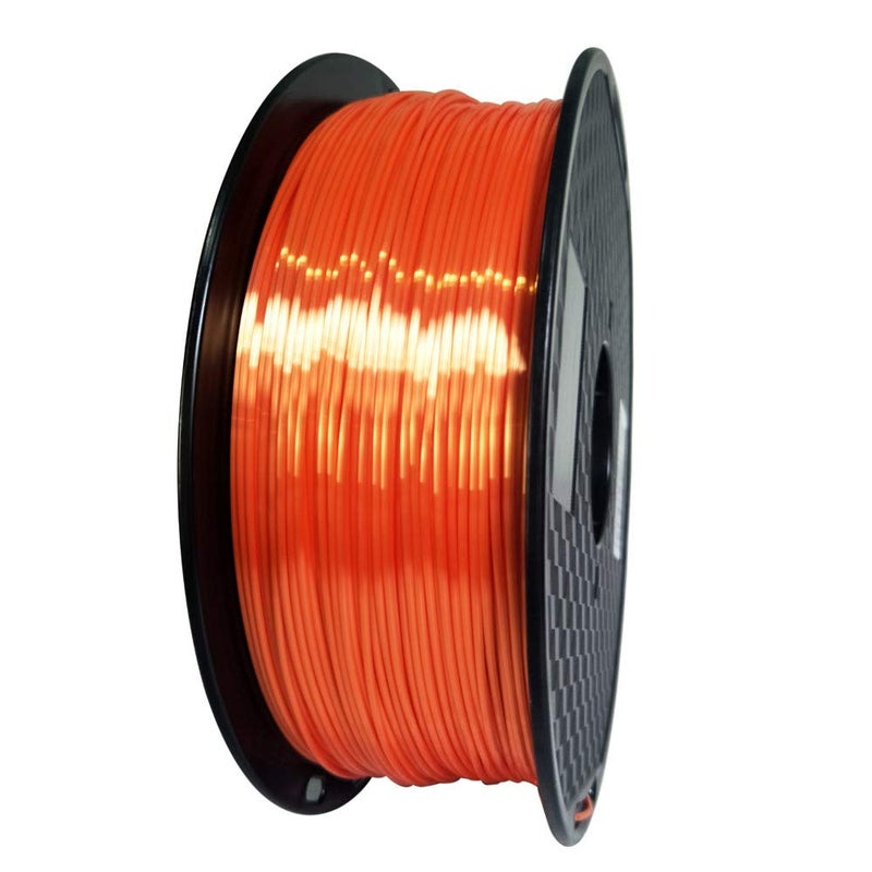 Globally spread simple design Silk Orange PLA Filament 1.75mm 3D Printer Filament 1KG 2.2 LBS Spool 3D Printing Material Shine Silky Shiny Metallic Metal Gold Silver Copper Bronze PLA Filament Flat working surface - Image 3