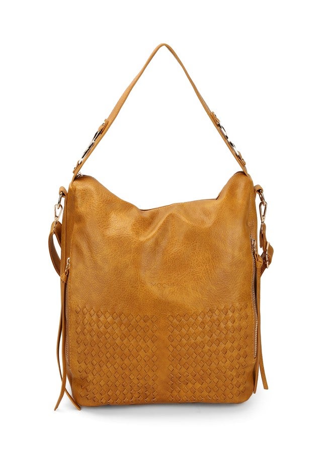 Mochi Women's Yellow Mirella HOBO Handbag(66-760) - Image 1