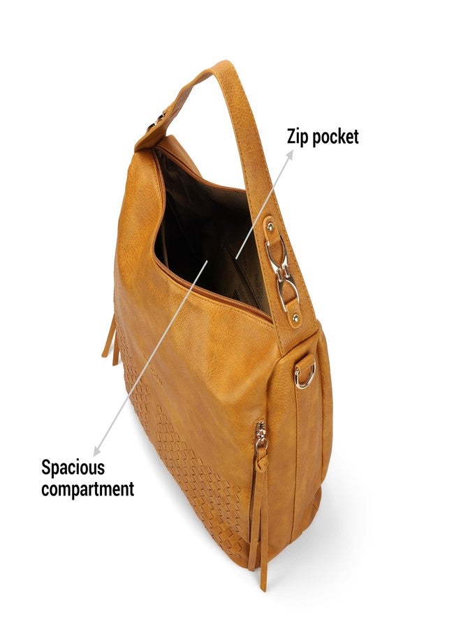 Mochi Women's Yellow Mirella HOBO Handbag(66-760) - Image 5