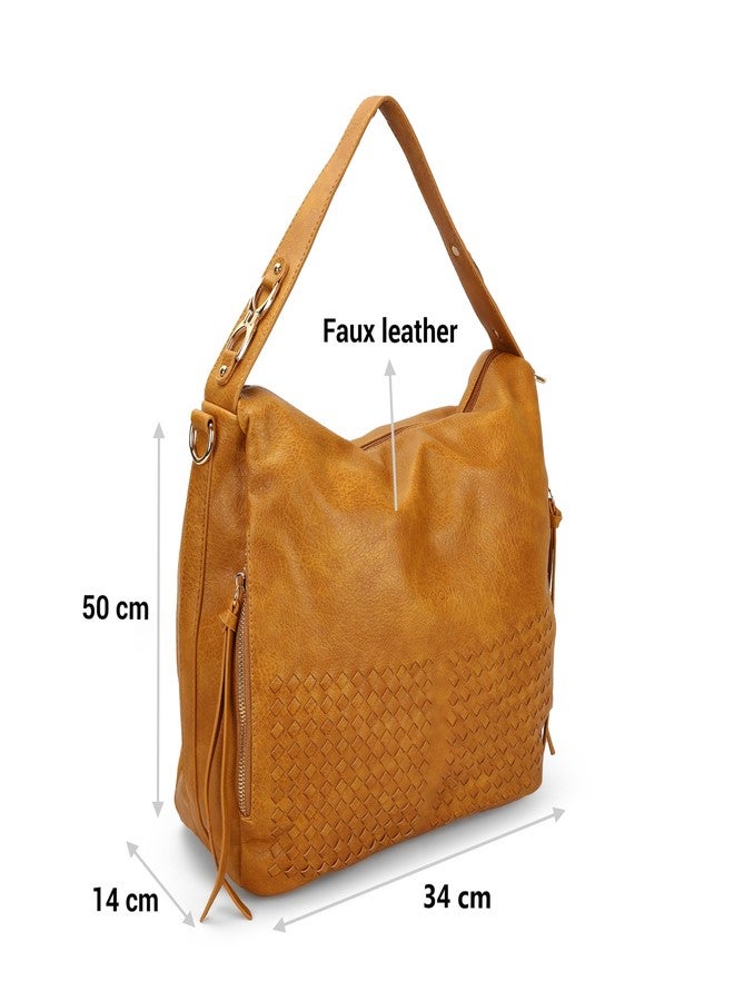 Mochi Women's Yellow Mirella HOBO Handbag(66-760) - Image 3