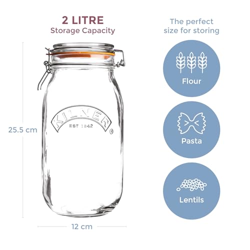 Kilner Swing Top Round Glass Jar | 2L - Image 2