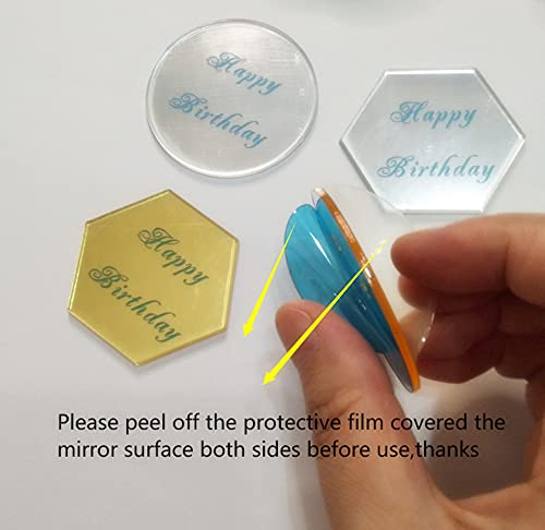 XIAOYUE 12PCS Eid Mubarak Acrylic Cake CharmEid Mubarak Acrylic Cake Disc Cupcake ToppersEid Cupcake Toppers Eid Decoration - Image 5